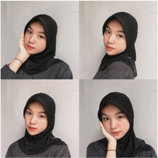 HIJAB SPORT HITAM | JILBAB OLAHRAGA | KERUDUNG OLAHRAGA | HIJAB SPORTY | HIJAB VOLLY