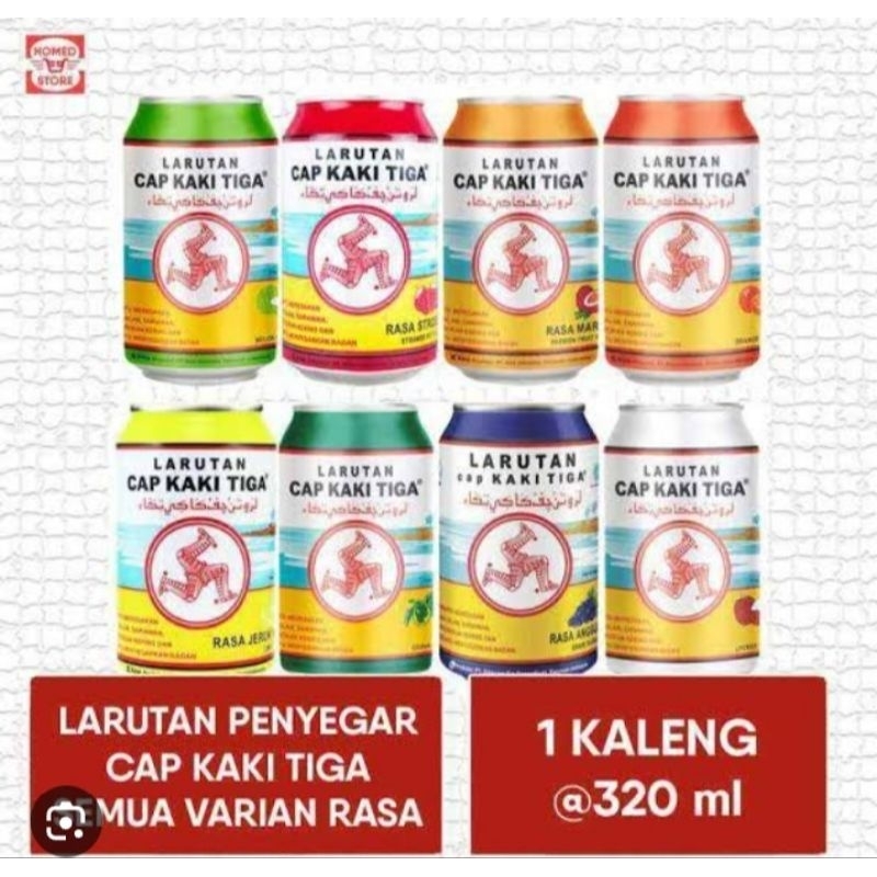 

paket Larutan Penyegar Kaleng cap kaki tiga 320ml 3pcs