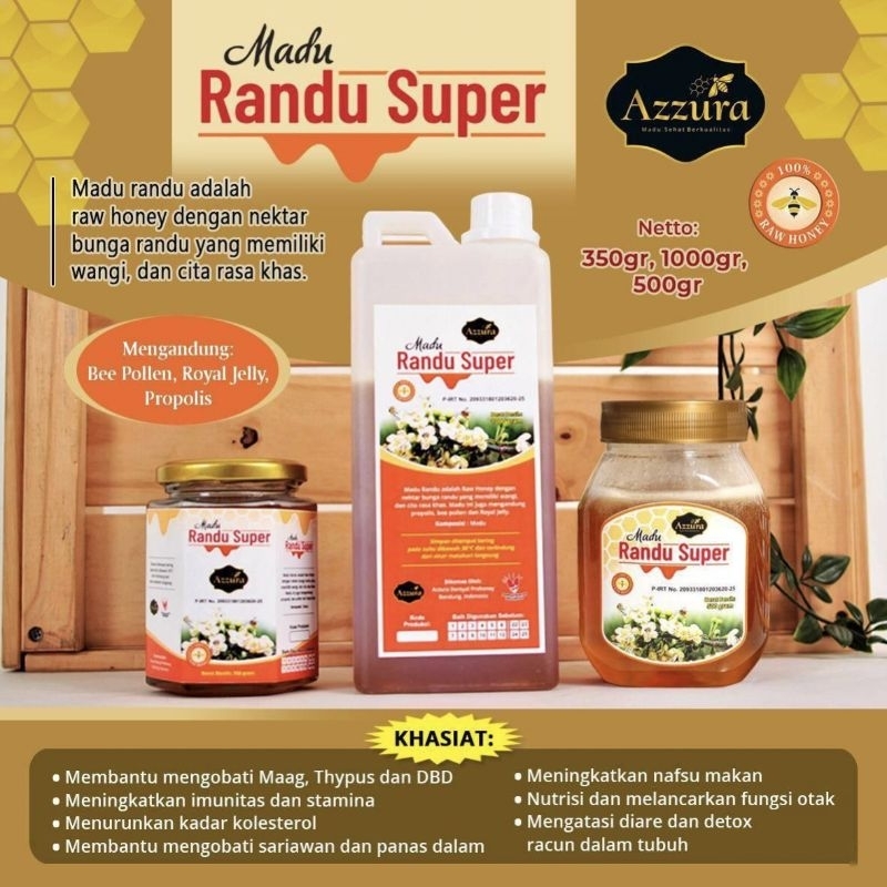 

Madu Azzura - Madu Randu Super 100% Alami | Berbagai Macam Nectar Madu | Propolis | Bee Pollen | Royal Jelly