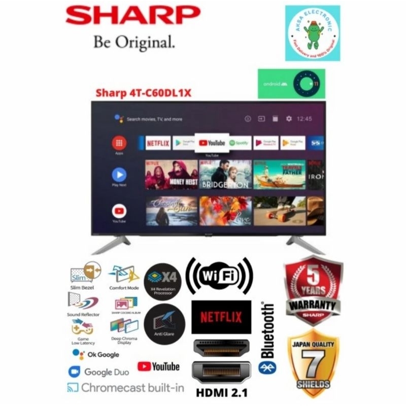 Sharp 4T-C60DL1X LED ANDROID TV 60INCH