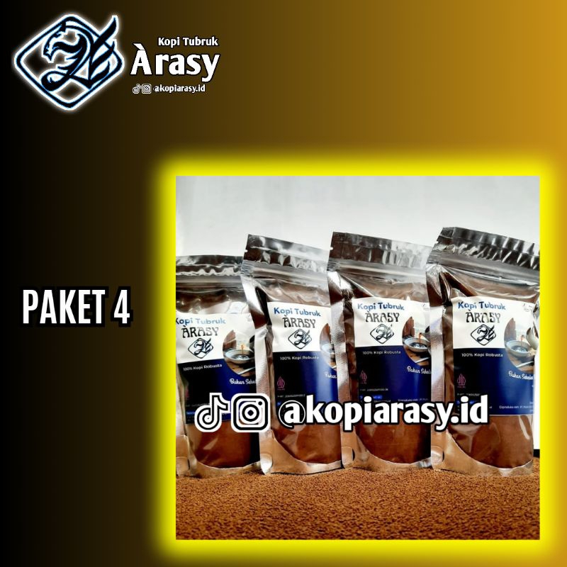 

PAKET 4 (250 gr x 4 pcs) Kopi Bubuk Arasy