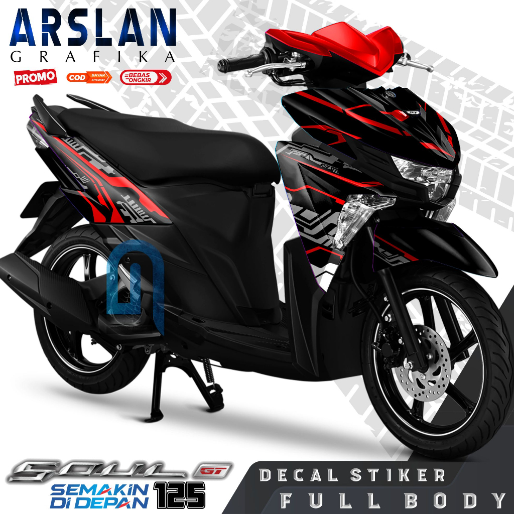 Decal Soul GT 125 Full Body Stiker Soul GT 125 Full Body Dekal Soul GT 125 Full Body Variasi / Desai