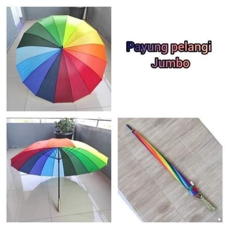 Payung Pelangi Jumbo Payung Besar Lebar