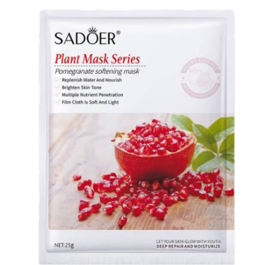 SADOER Plant Mask Series Masker Wajah Pomegranate