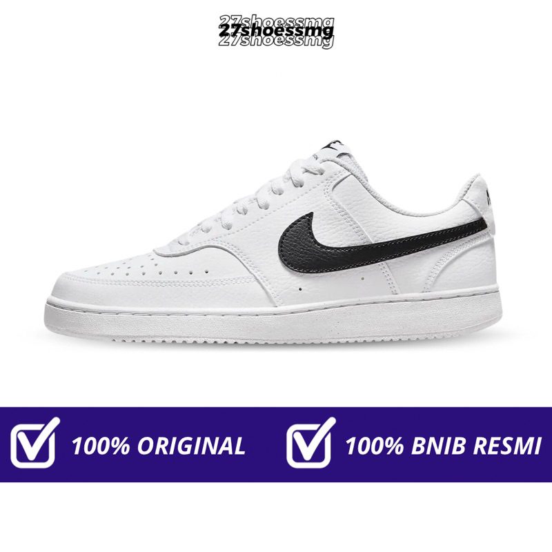 Nike Court Vision Low White Black 100% Original Resmi
