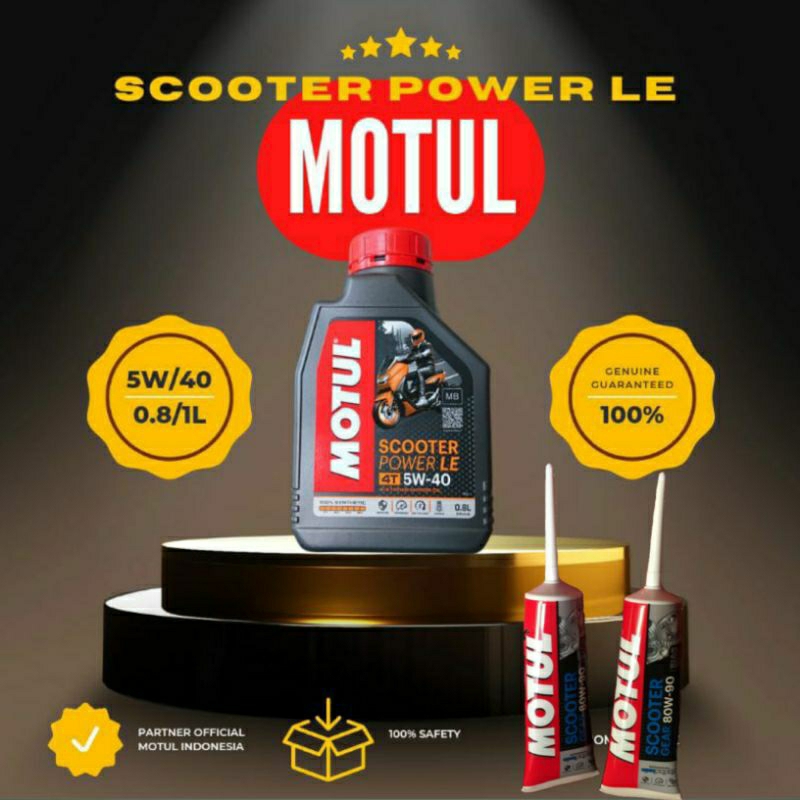 OLI MOTUL SCOOTER POWER LE 5W/40 0.8/1 LITER MATIC NMAX PCX VARIO ADV150 BEAT SCOOPY LEXI AEROX FAZI