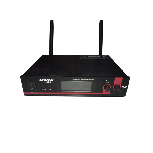 SHURE U-180 Receiver wireles microphone Box Mini Cocok untuk Power TPA
