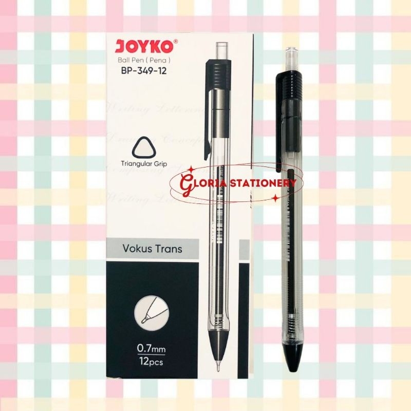 

Joyko Bolpen Vokus BP 349-12 transparant/ Pen Vokus BP 349-12 Joyko
