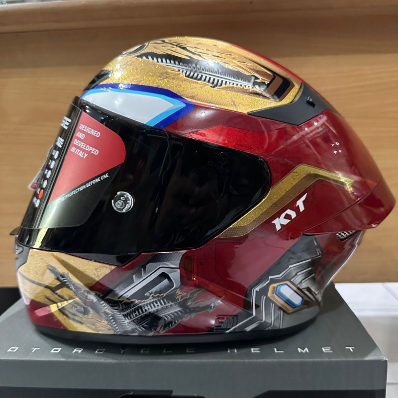 HELM FULLFACE KYT TT COURSE MARVEL IRONMAN ORIGINAL