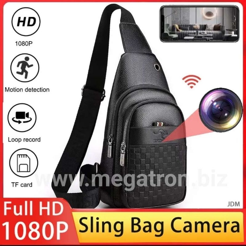 Sling Bag Wifi Camera - Kamera Tersembunyi model tas selempang - Bisa pantau live Lewat HP Android/iOS