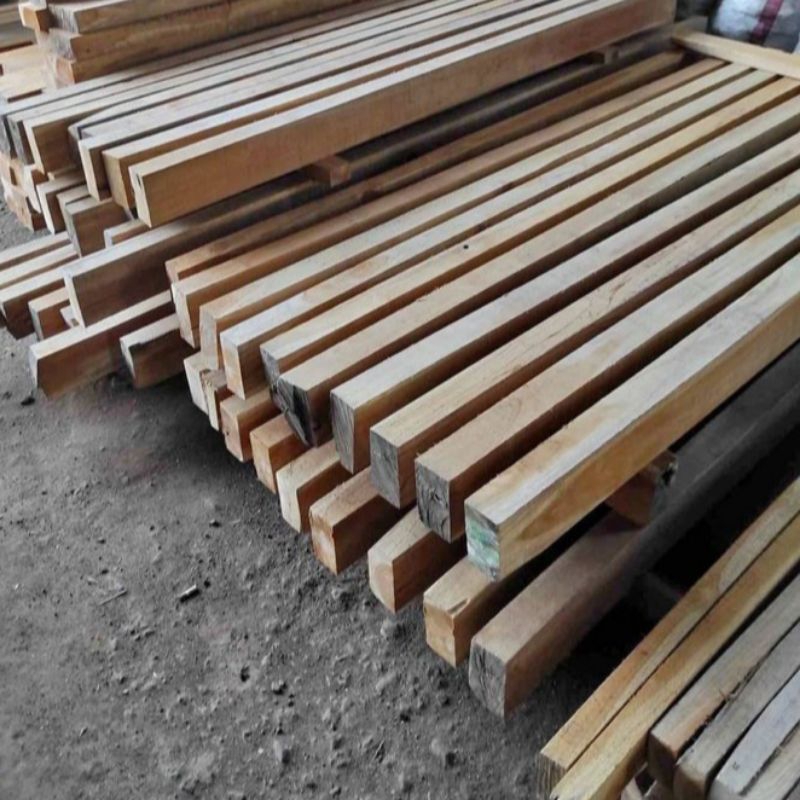 Balok kayu jati perhutani grade A ukuran 60x7x6