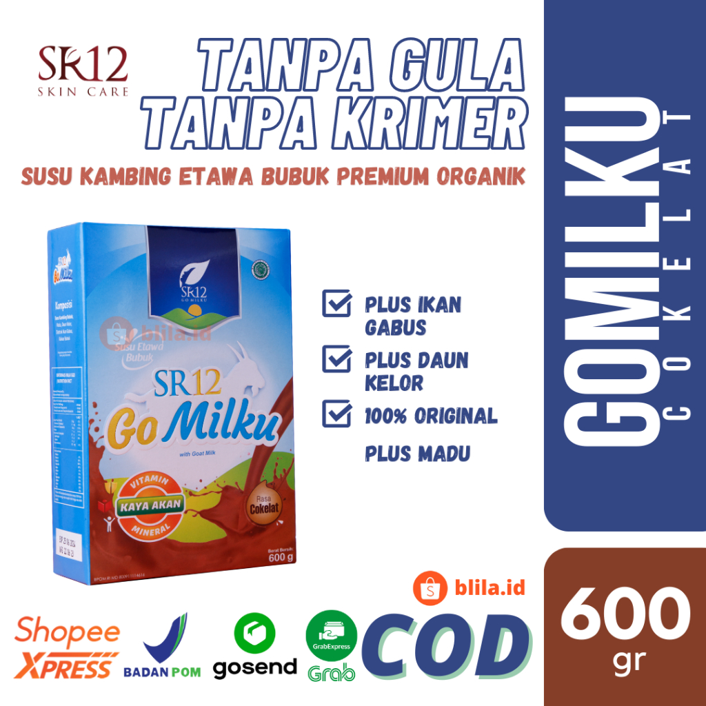 

Gomilku Cokelat 600gr SR12 Go Milku Coklat Mengurangi Kolestrol Dalam Darah Susu Bubuk Kambing Etawa