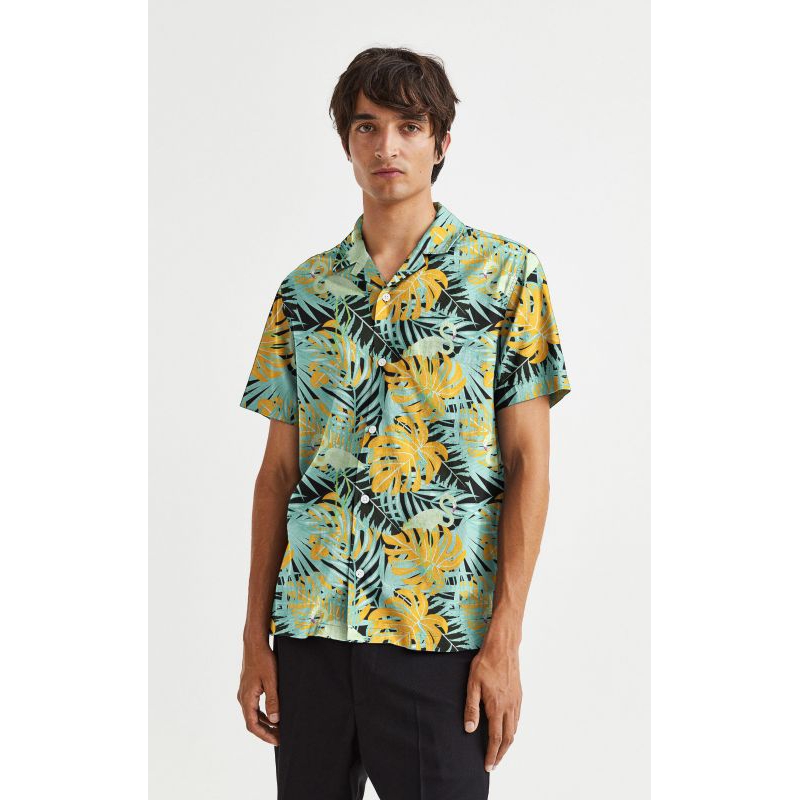 KEMEJA PRIA/WANITA/SPOON 3D PRINTING MOTIF - DAUN