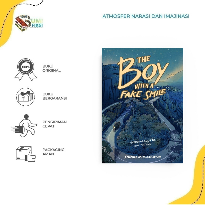 [ Promo ] Buku Novel The Boy with a Fake Smile By Indah Muladiatin - Bumi Fiksi