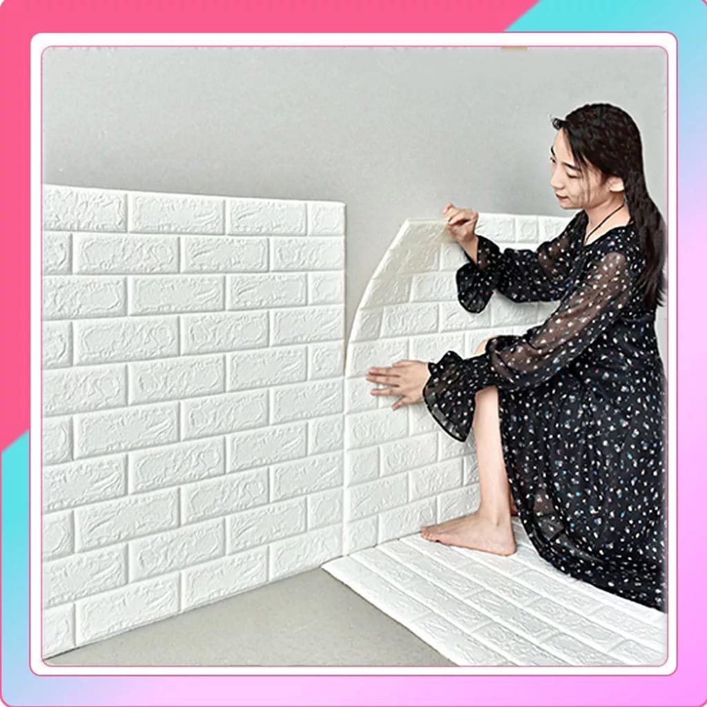 COD  Wallpaper Dinding Stiker Wallfoam 3D Dekorasi Kamar Rumah Murah Medan