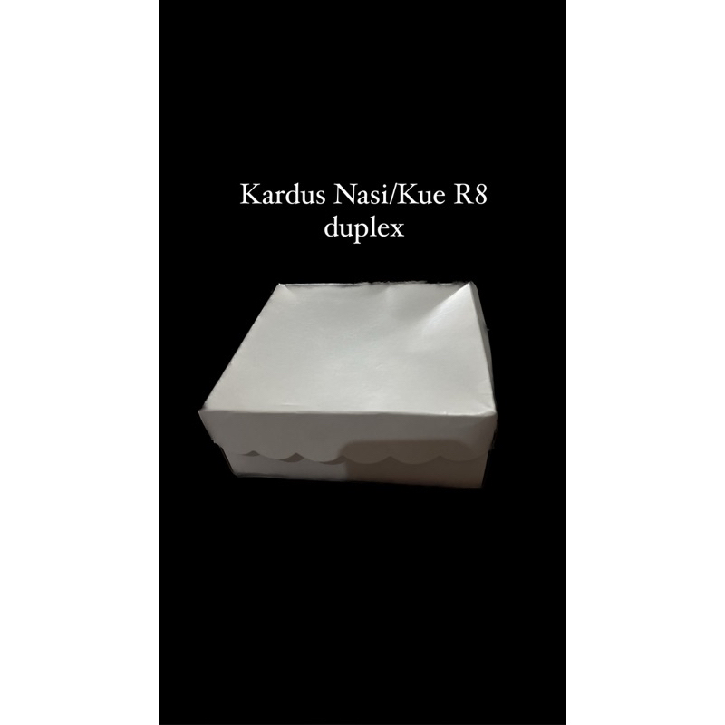 

Kardus Nasi/Kue R8 18x18 duplex putih
