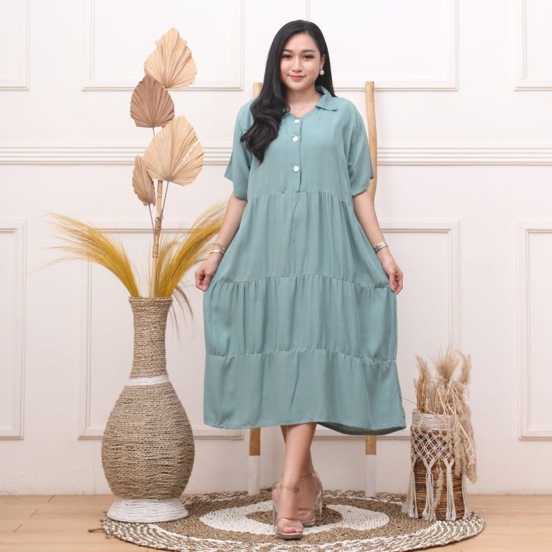 DASTER POLOS SUSUN CASUAL DASTER JUMBO FRIENDLY HOME DRESS KOREAN STYLE TERBARU