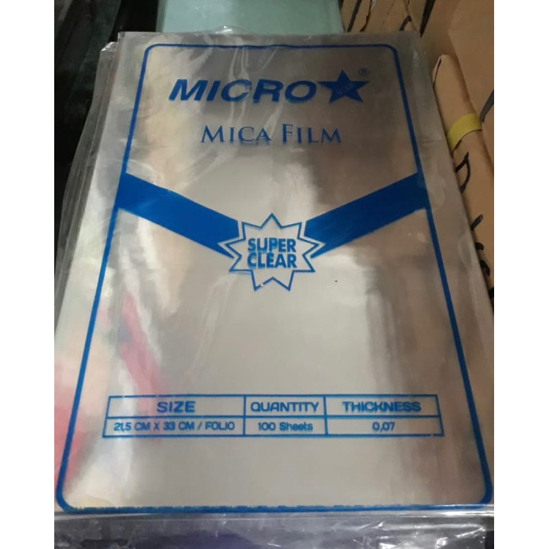 Plastik Mika Jilid bening F4 isi 100 lembar