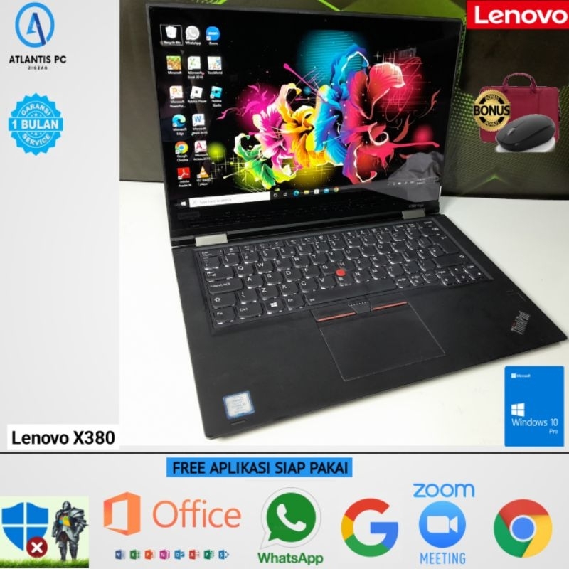 Laptop Lenovo X380 Yoga Ram 8GB SSD 256GB Touchscreen Flip Backlight Windows 10 SIAP PAKAI 