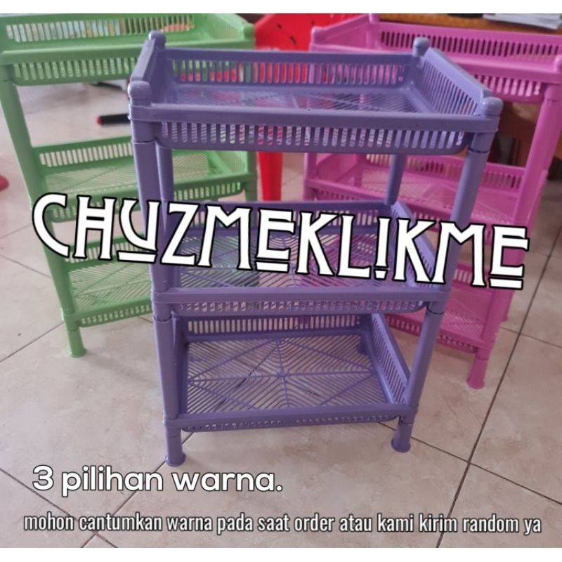 Rak serbaguna susun 3/Rak piring, dll susun 3/rak dapur/rak plastik susun 3