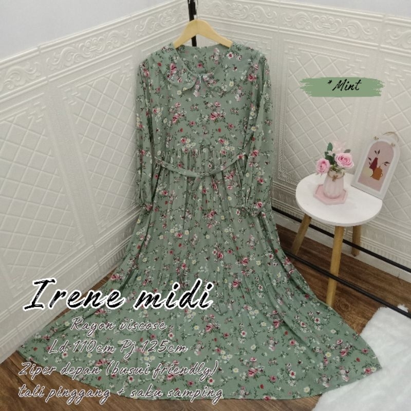 IRENE MIDI DRESS BUNGA RAYON VISCOSE