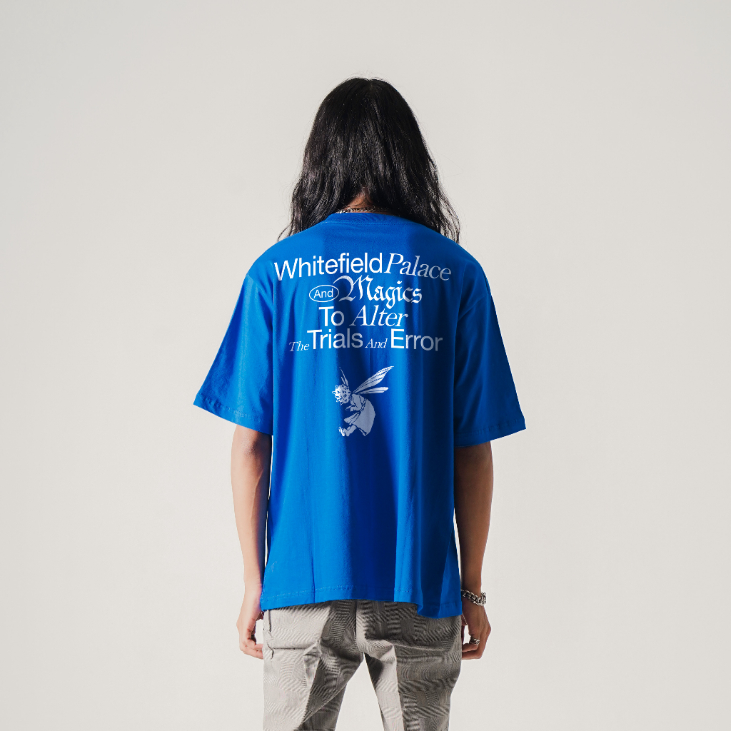 WHITEFIELD OVERSIZE T-SHIRT BLUE - KAOS DISTRO ORI MRJN PRIA/WANITA BIRU PERSIB