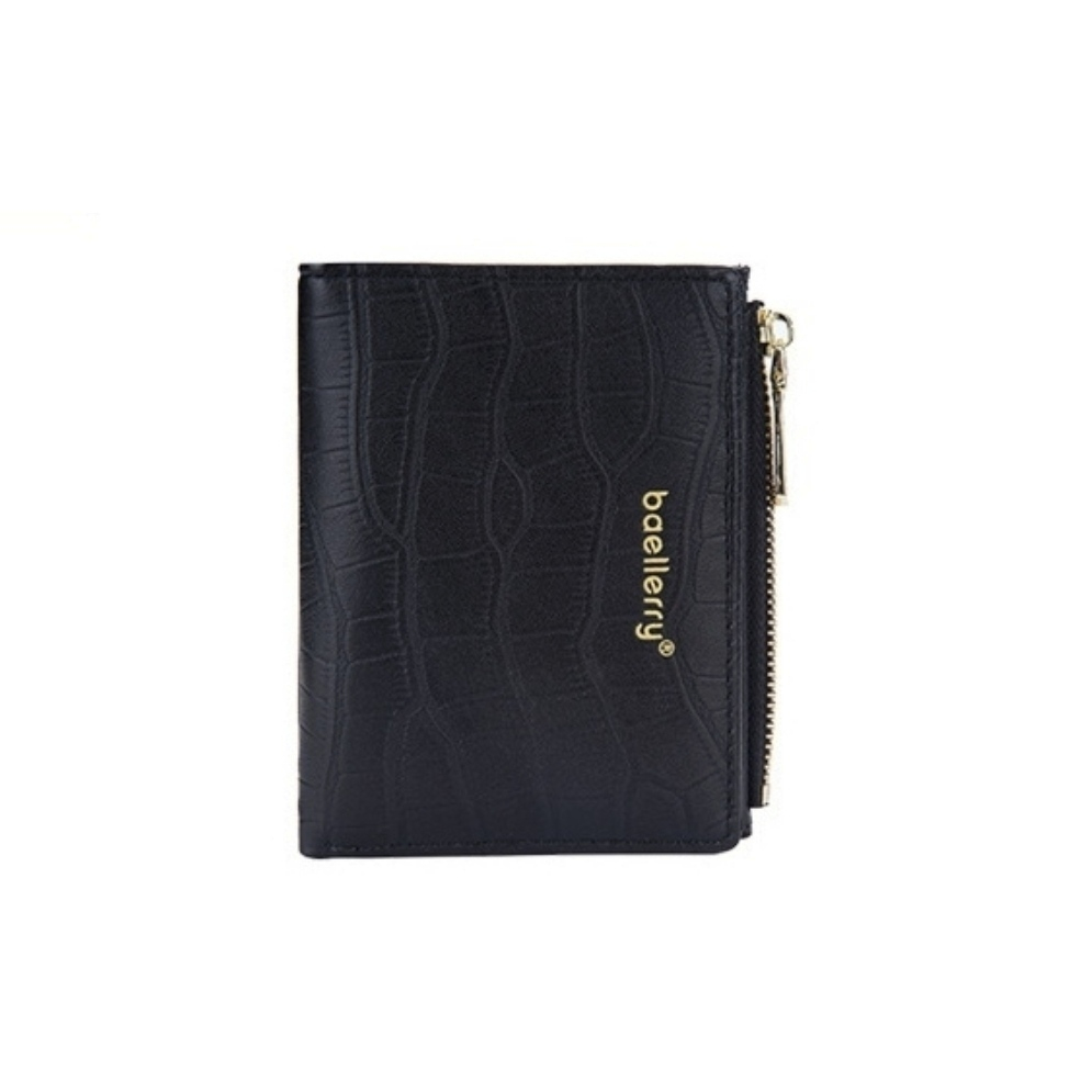 DOMPET LIPAT WANITA BAELLERRY ORIGINAL MINI RESLETING KULIT HITAM SUDIENA WA780B5 CROCO PREMIUM BATAM FASHION KOREA BRANDED KECIL KEKINIAN TERBARU MURAH SLOT KARTU ATM LUCU CANTIK MEWAH