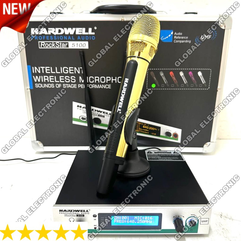 Mic Wireless Hardwell Rockstar 5100  Free Koper Asli Original Hardwell 5100 Gold Edition Original