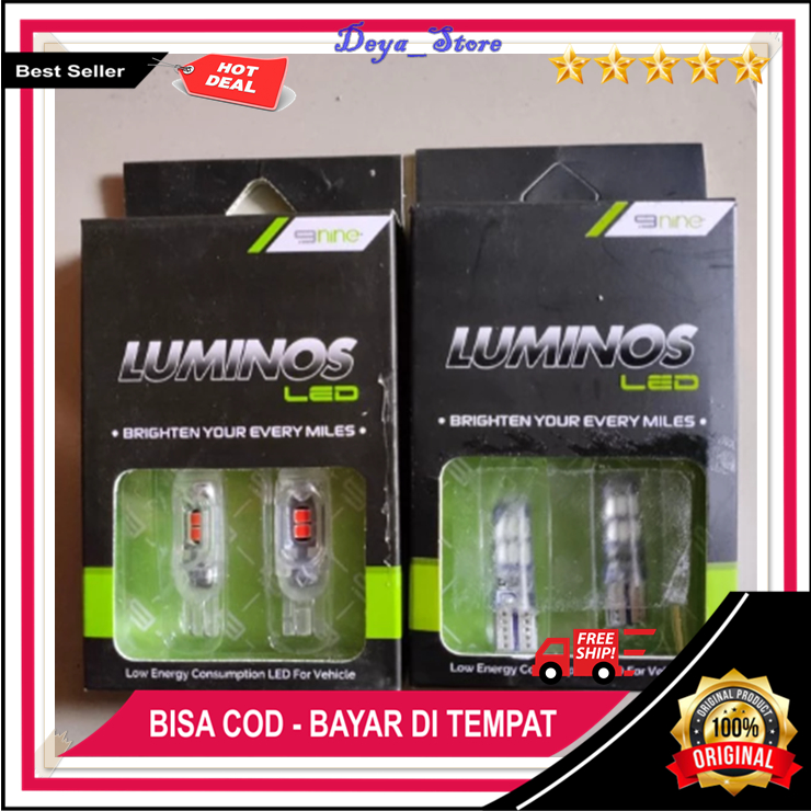Lampu Senja Luminos LED Sein T10 15 Titik Ori Lampu LED Luminos Crystal Sepasang Original Berkualita