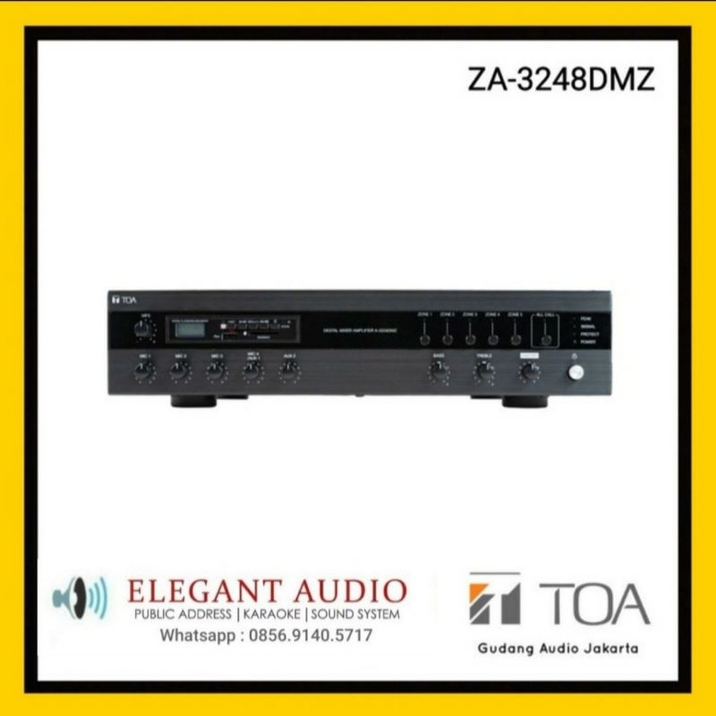 Amplifier TOA ZA3248DMZ | TOA ZA-3248DMZ | TOA ZA-3248-DMZ (With USB Music & 5 Zone Selector)