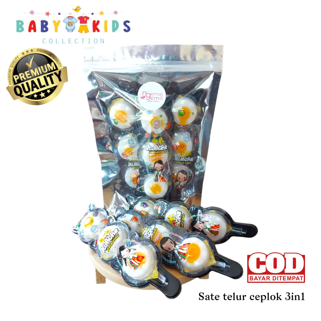 

Sate Telur Ceplok 3in1 Jeliagar Telor Aneka Rasa Buah Puding Telor Viral Kualitas Premium