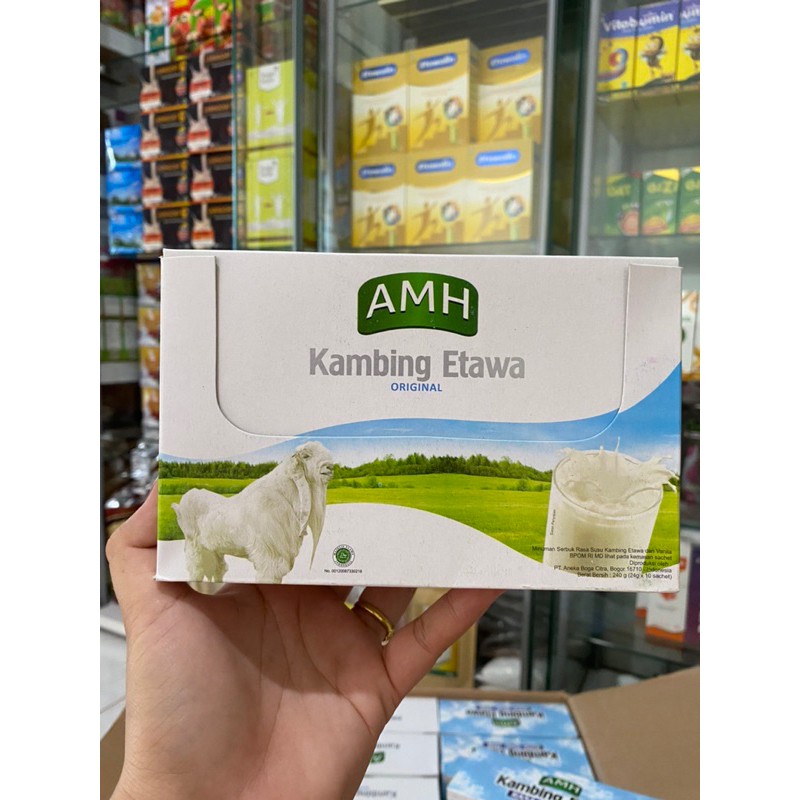 

SUSU KAMBING ETAWA AMH PLUS VANILA& JAHE 1BOX Isi 10 Sachet