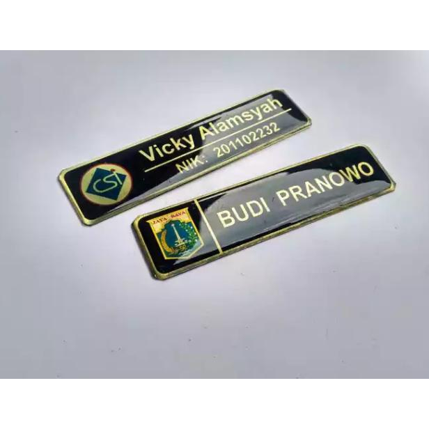 

Name Tag kuningan Magnet Premium