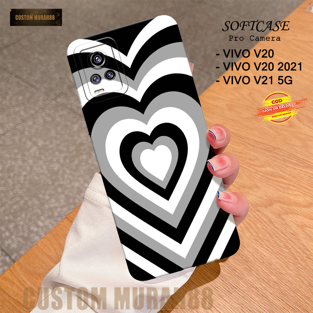 Case Vivo V20 / V20 2021 & V21 5G Terbaru - Fashion Case LOVE - Casing Hp Vivo V20 / V20 2021 & V21 