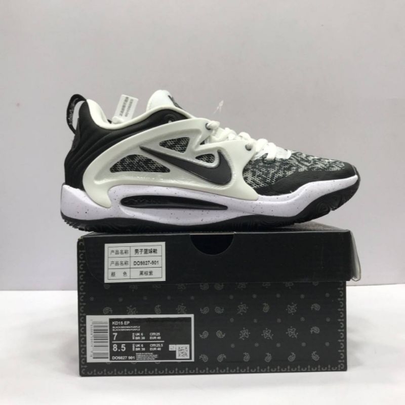 Sepatu NK KD 15 Oreo Black White Premium
