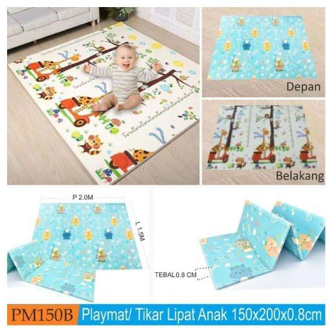 Karpet Lipat Anak Playmate Tikar Lipat Anak Foam Tikar Uk.150 x 200 Cm