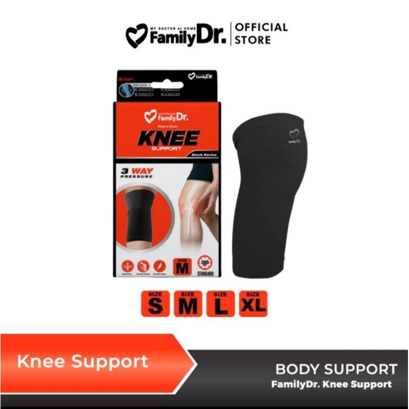 FAMILY DR Knee Support Black | Deker Lutut Family Dr