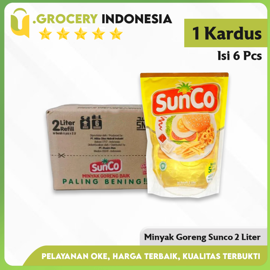 

Minyak Goreng Sunco 2 liter - 1 kardus isi 6Pcs