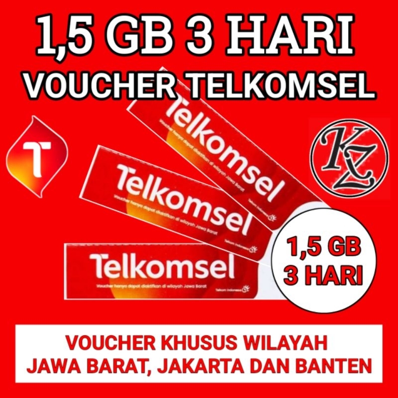 Voucher Telkomsel 1,5 GB 3 Hari