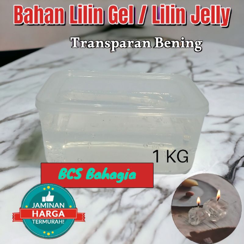 Bahan Lilin Jelly 1 Kg Lilin Gel Mentah 1 Kilo Warna Bening Transparan
