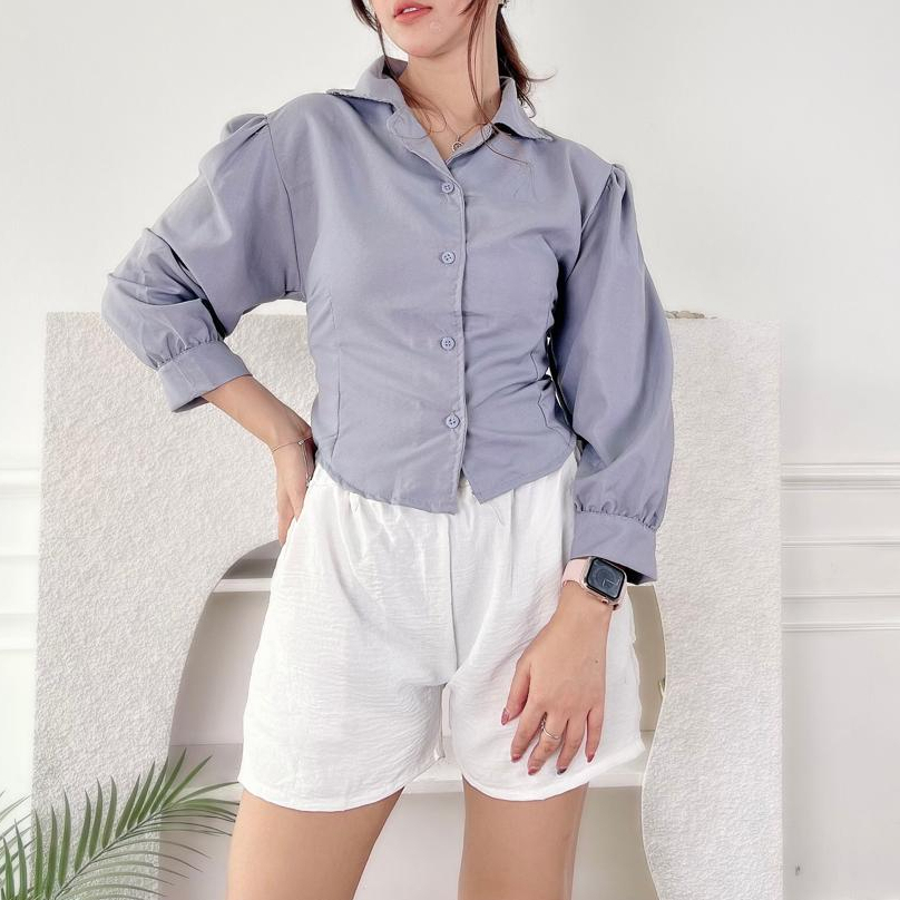 Atasan Kemeja Puff Chia Blouse