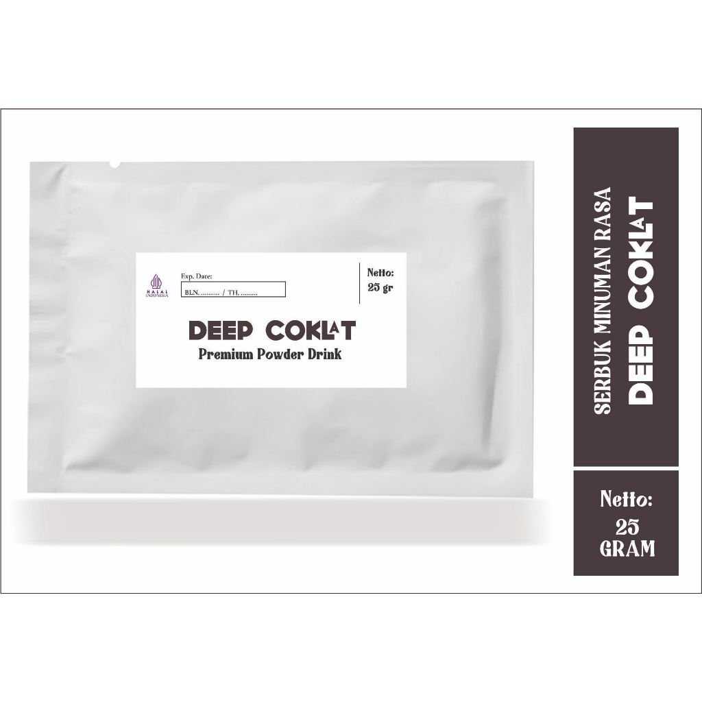 

POWDER DEEP COKLAT Sachet 25 Gram (Minimal Order 10 Sachet)