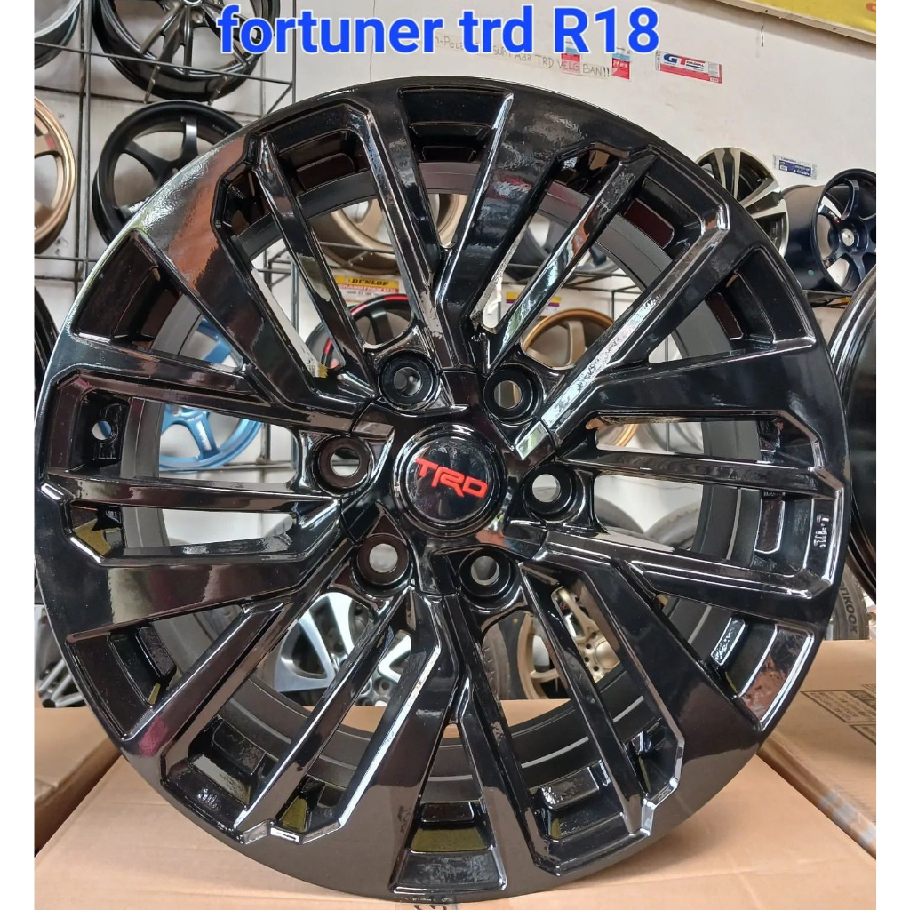 velg mobil fortuner r18 Rep oem all new fortuner trd black glossy ring 18