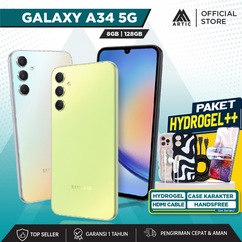 Samsung Galaxy A34 5G 8/128 8/256 GB RAM 8 ROM 128 256 8GB 128GB 256GB SEIN HP Smartphone Android
