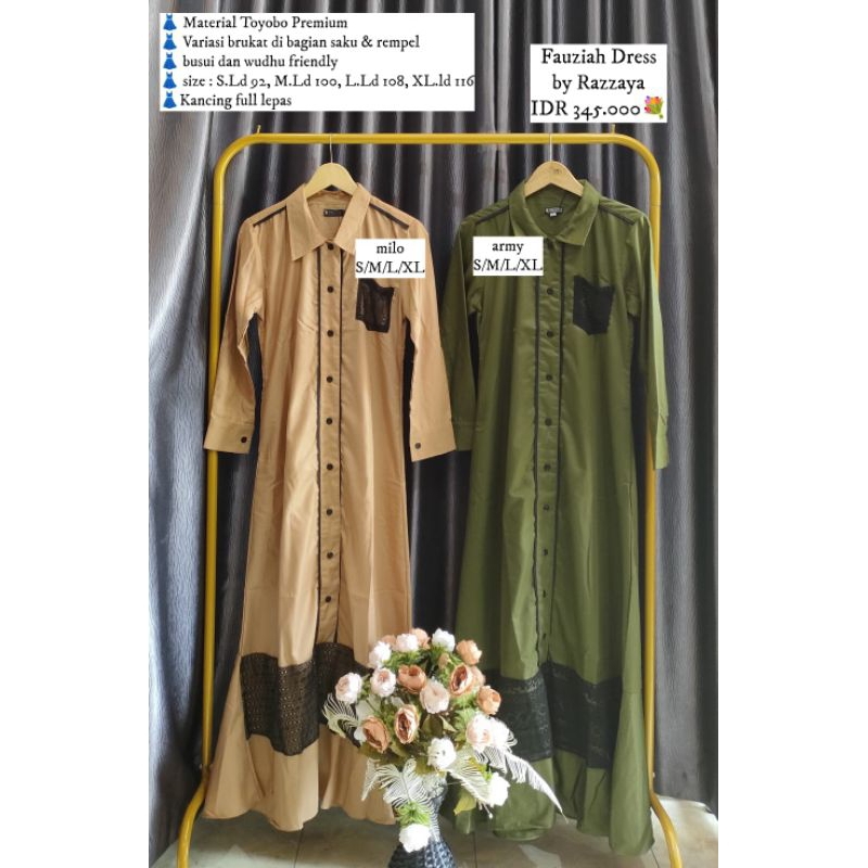 PROMO DRESS GAMIS/MUSLIM WANITA FAUZIAH  dress by razzaya