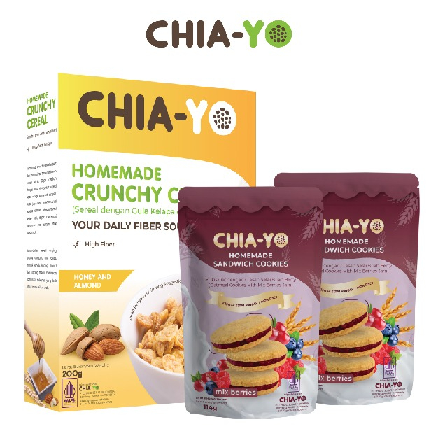 

Chiayo Package : Crunchy Cereal 200gr + 2 Cookies Mix Berries