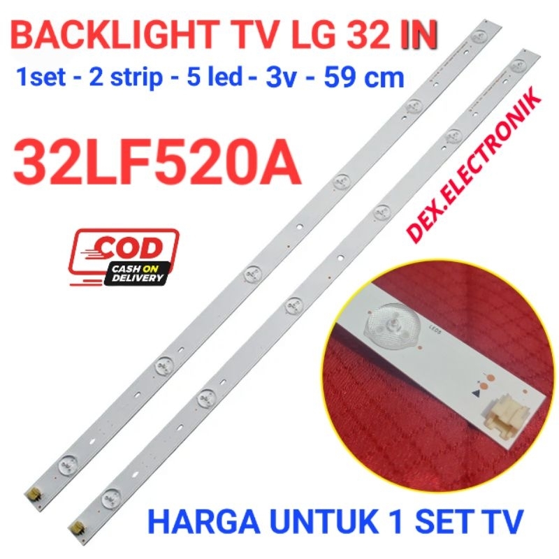 BACKLIGHT TV LG 32IN 32LF520A LED BACKLIGHT TV LG 32INC 5 LED 3VOL