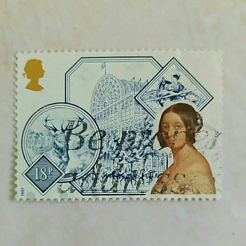 

(AD) Perangko Inggris Britania Raya 1987 150th Anniv of Queen Victoria's Accession 18p Used