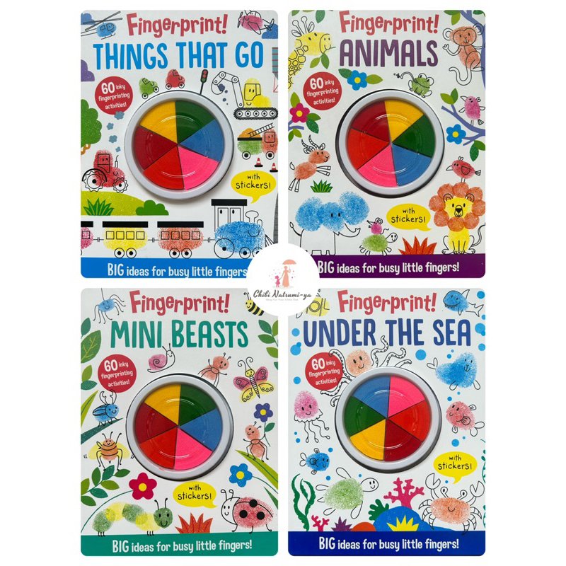 

Fingerprint Activity Book - Buku untuk Aktivitas Sensorik dan Kreativitas Anak Menggambar dengan Cap Jari termasuk Stamp dan Sticker