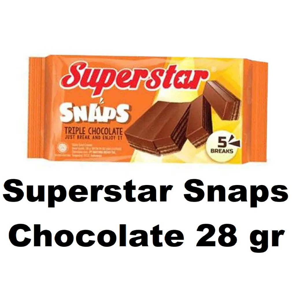 

Wafer Superstar Snaps Chocolate 2 Pcs x 28 gr #CNS